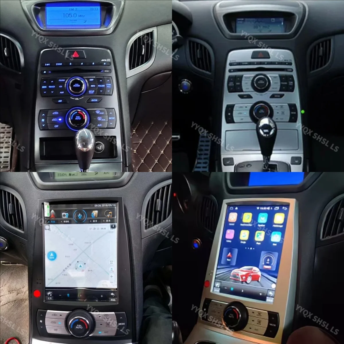 Android14 256GB Car Radio GPS For Hyundai Rohens Genesis Coupe 2008-2015 Auto Car Navigation Auto Stereo Video Multimedia Player