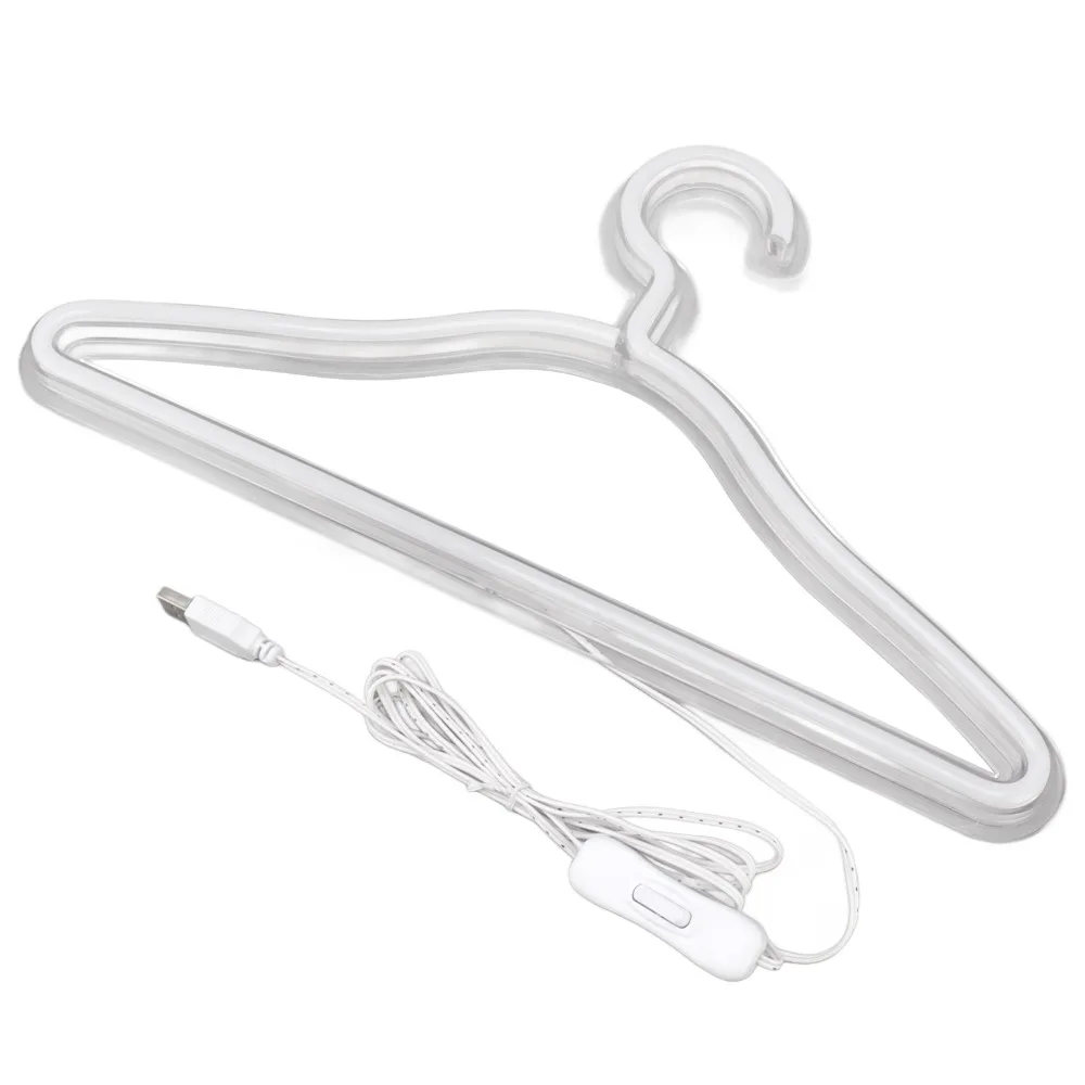 

Soft Light Coat Hanger LED Neon Sign Portable Warm Light LED Neon Lamp 5V USB Powered Neon Sign Wall Decoration