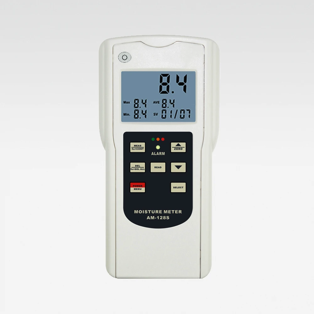 Induction Wood Moisture Meter AM-128S Range 0~ 70% Tobacco cotton paper Soil non-conductive material moisture meter