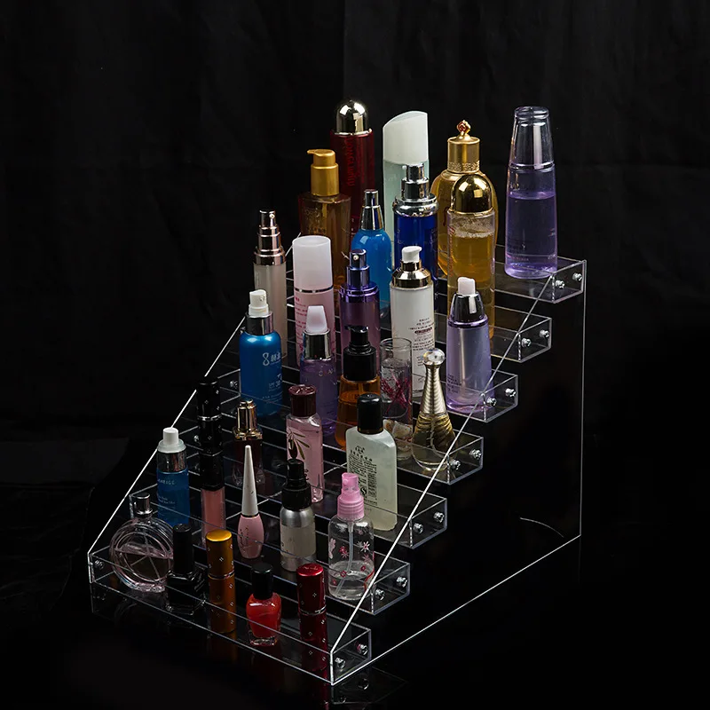 Widen Acrylic Perfume Nail Polish Display Makeup Organizer 1-2-3-4-5-6-7 Layer Manicure Cosmetics Jewelry Display Stand Holder