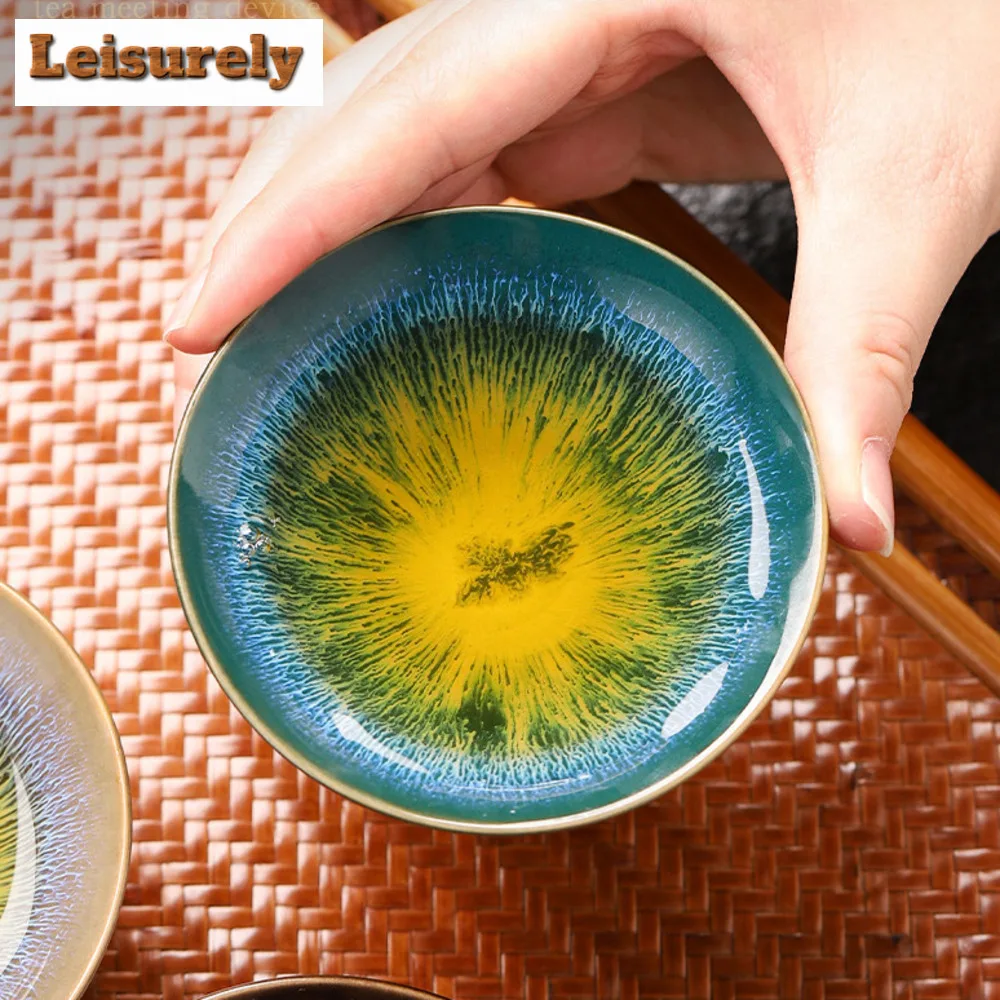 70ml Exquisite Starry Sky Kiln Change Tea Cup Master Cups Bamboo Hat Teacup Ceramic Mug Japanese Te Cup Jingdezhen Teacups Bowl