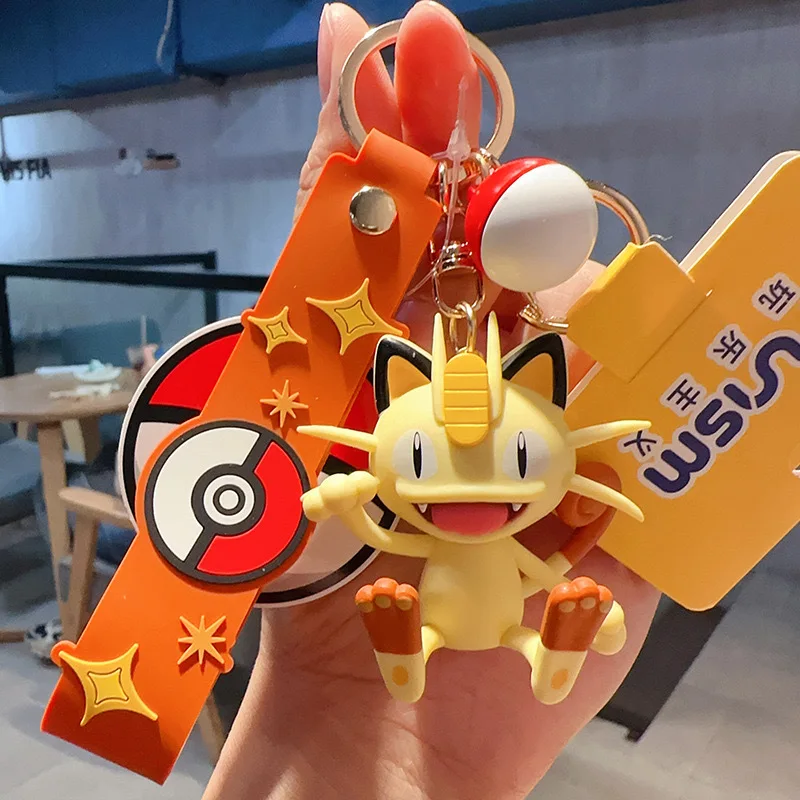 البوكيمون الأصلي المفاتيح قلادة دمية Cubone بيكاتشو Gengar غص Jigglypuff ميميك دمية لطيف لعبة مجسمة حقيبة كيرينغ هدية