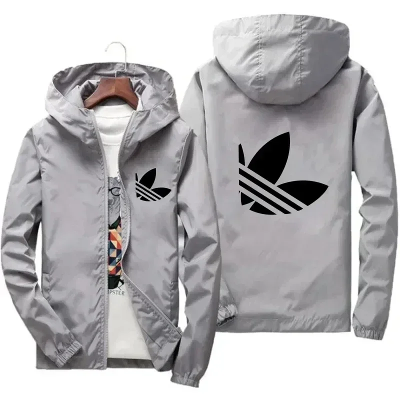 

A long-sleeved street fashion windproof and waterproof zipper hooded jacket for both men and women in Spring and autumn 2025