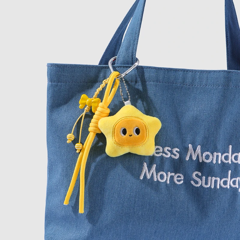 Entzückender animierter Stern-Plüsch-Schlüsselanhänger, weicher Spielzeug-Schlüsselanhänger, Autoschlüsselhalter, Taschenanhänger, Rucksack-Auto-Hängedekoration, Paar Geschenke