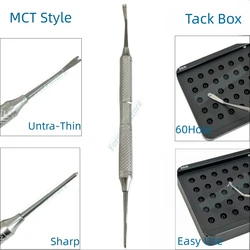 Dental GBR Bone Tacks   TAC Pins Guide 60 Mini Hole Tack Box MCT Style