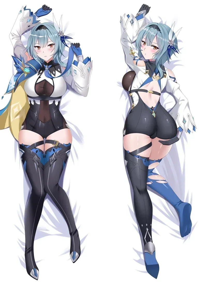 

Популярная игра Genshin Impact Eula Dakimakura обнимающая подушка для тела Чехол HD дизайнерская наволочка 6 размеров Прямая поставка