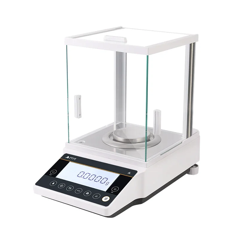 One thousandth of an electronic analytical balance 0.1mg called laboratory precision one thousandth 0.0001g