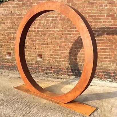 Decorative Large Metal Garden Moon Gate Corten Steel Villas Arch Metal Moon Gate for Backyard Gardens