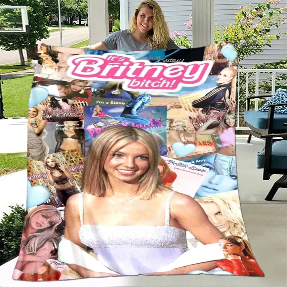 Star Britney Spears Printed blanket Flannel Warm blankets Soft and comfortable blanket bed linings cubre cama Birthday Gift