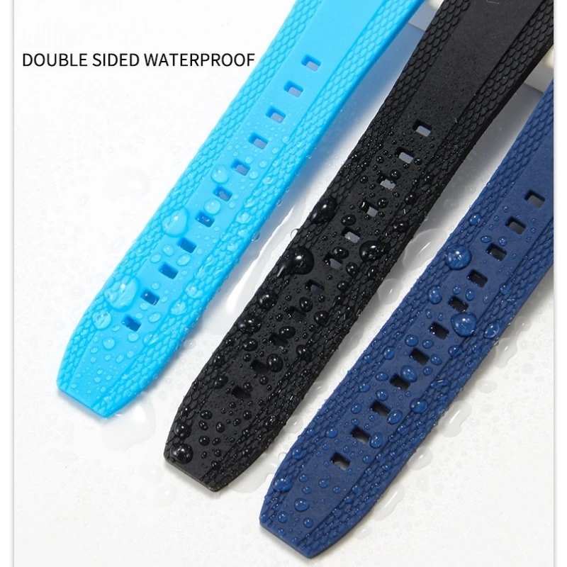 Universal Rubber Watch Band For Breitling Superocean Avenger Navitimer Premier Silicone 20mm 22mm  Seiko Watch Strap view 4