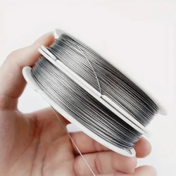 1Roll 0.3~1.0mm Thin Stainless steel wire Beading Rope Cord Thread String For DIY Necklace Bracelets Jewelry Making DIY Findings