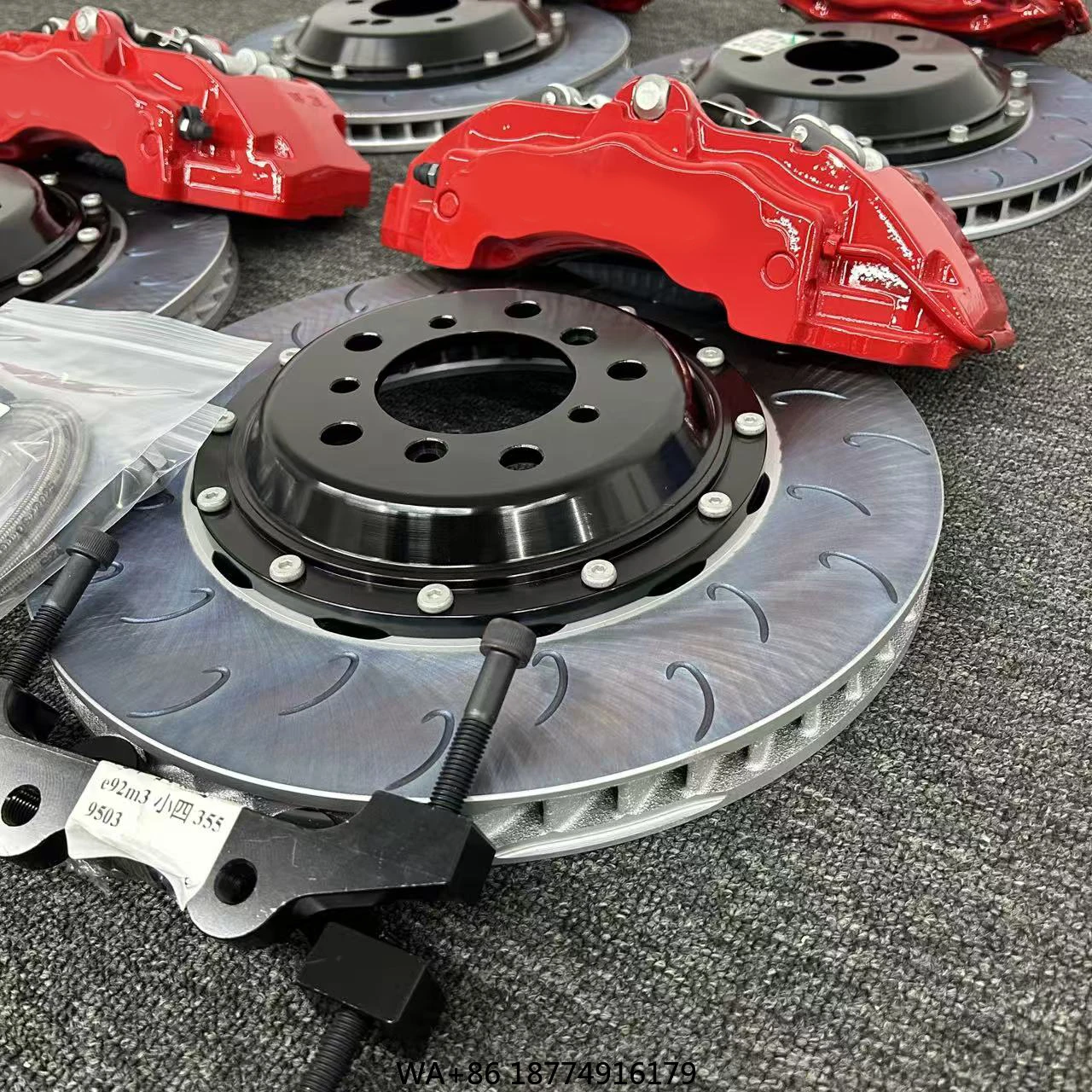 Frente vermelha 6 pote traseiro 4 pote traseiro 355mm 362mm 380mm pinça de freio para f10 x5 kia suzuk