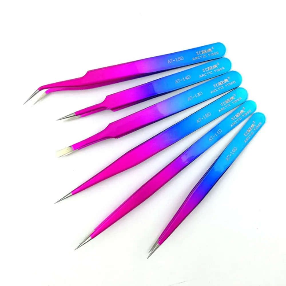 

1PC Hotsale Precision Tweezers Stainless Steel Tweezers Repair Tools for Electronics Repair Soldering Craft Tools ARCTIC TIGER