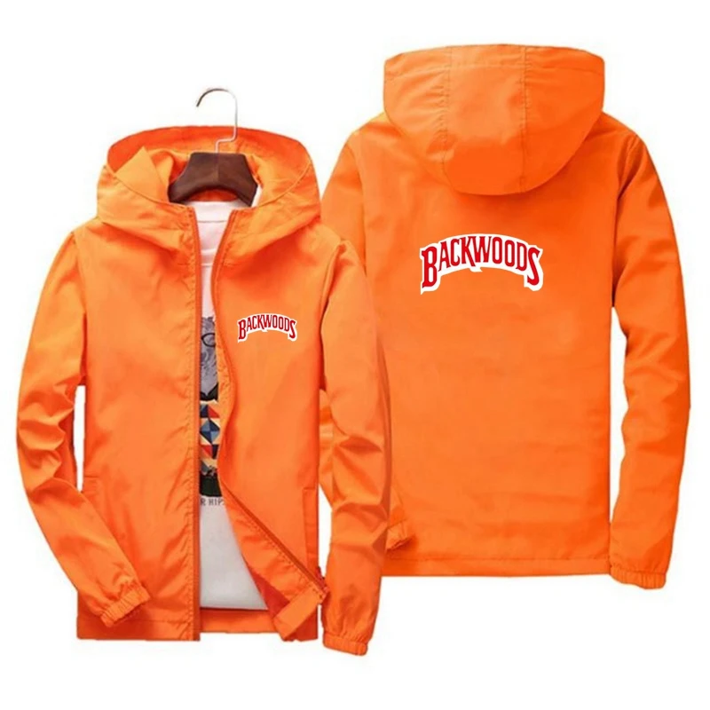 BACKWOODS-Manteau fin à fermeture éclair imprimé pour hommes, sweat à capuche coupe-vent, blazer de rue décontracté, vêtements pour hommes, 7XL, printemps, été, 2024