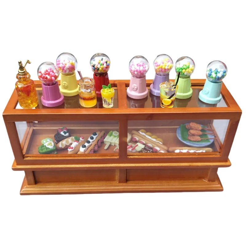 Doll House Diy mini Candy machine for stores shop display accessories  1/12 Bjd Doll drink tea milk