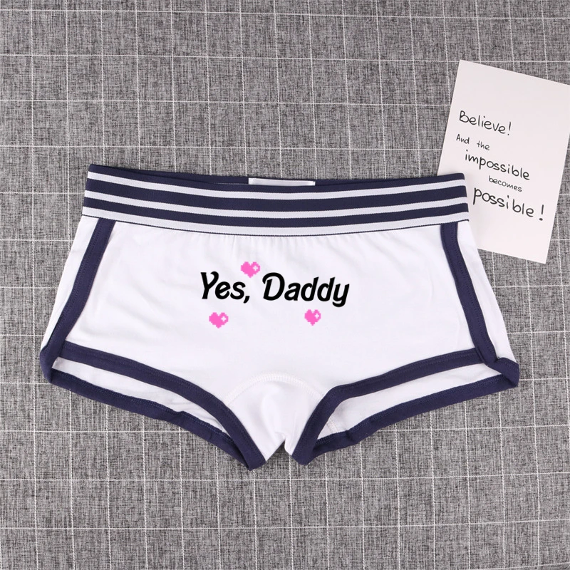 YES DADDY Lovely Hot Sexy Panties Cotton Underwear Sexy Panties for Woman Girls Boyshorts for Women Comfortable Cute Shorts