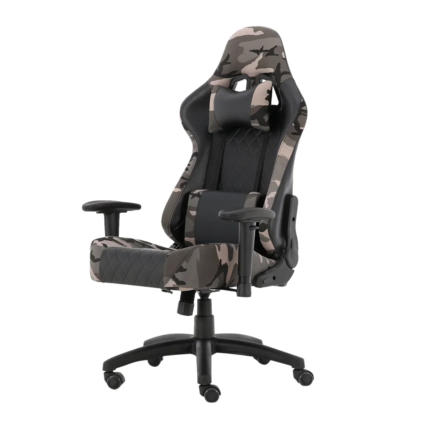 #US Warehouse Computer Desk Chair Gaming Chair Office Swivel Chairs with headrest and Lumbar Pillow Camo-B