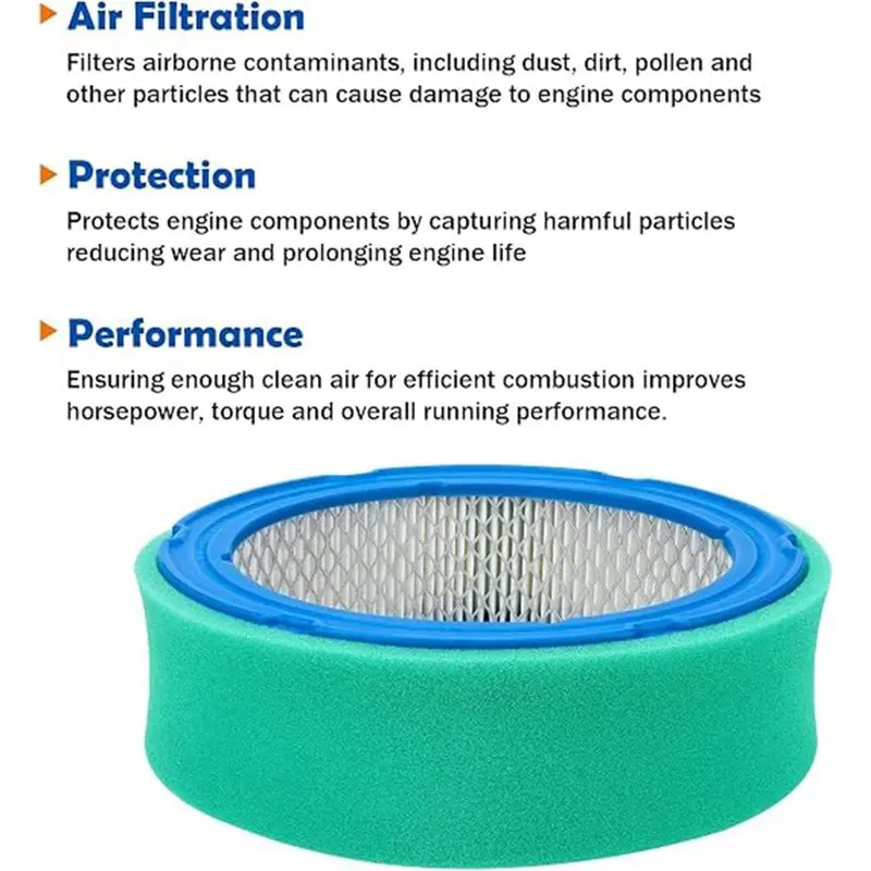 Stable Performance Air Filter 394018 For Briggs& Stratton Vanguard 12.5-20HP Engine, For John Deere GT235 LX288 Replacement