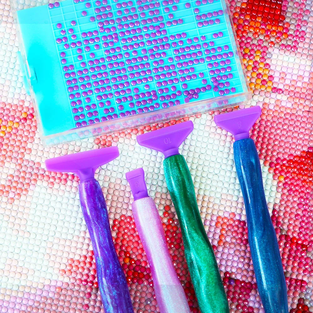 

Ergonomic Resin Diamond Painting Pen Set Multi-Placer Tips 1 for DIY Craft Art Accessory Kit Cross Stitch Rhinestone Tools