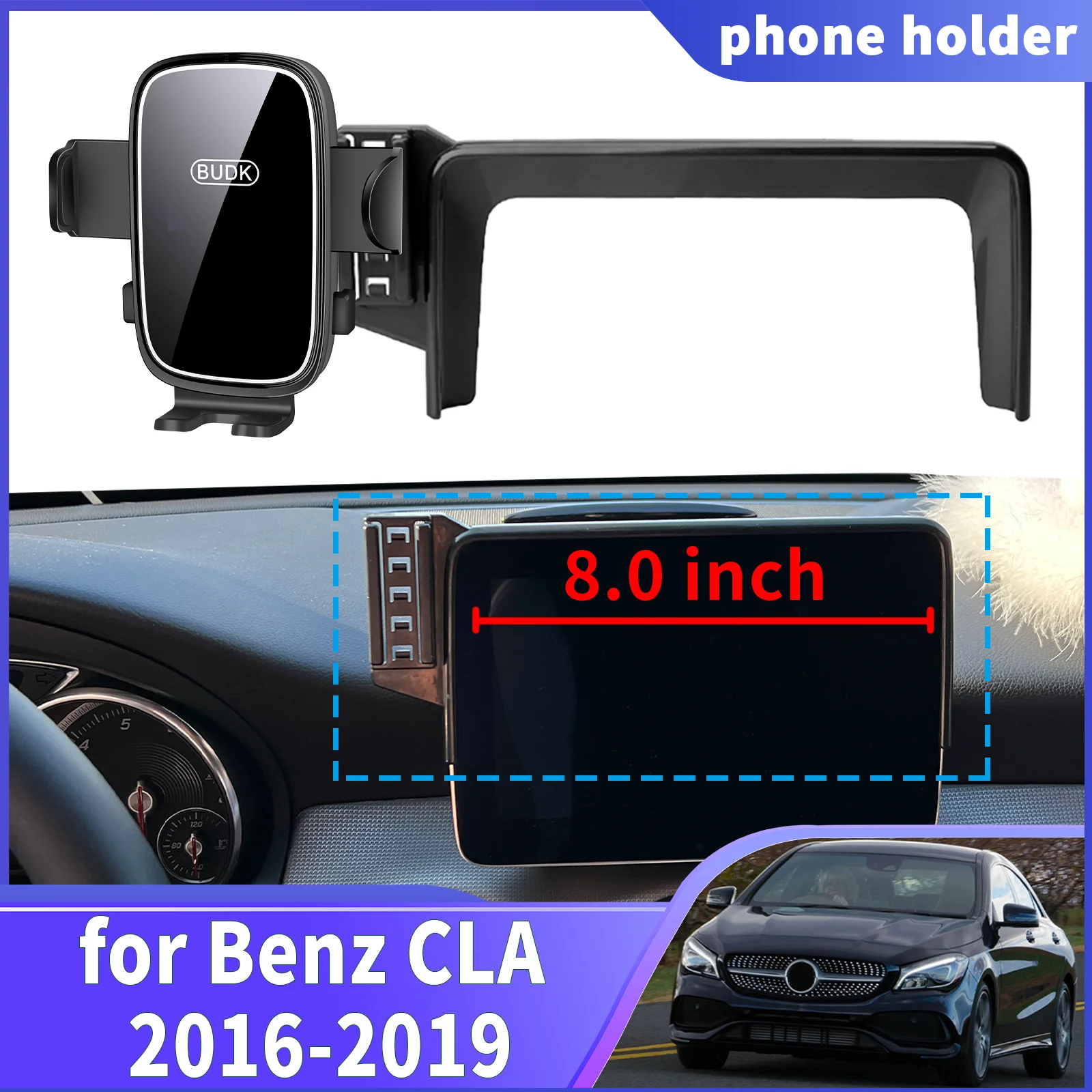

fit for Mercedes-Benz CLA 2016-2019 C117 (8.0in) Navigation Phone Holder Mount Customized Car accessoires