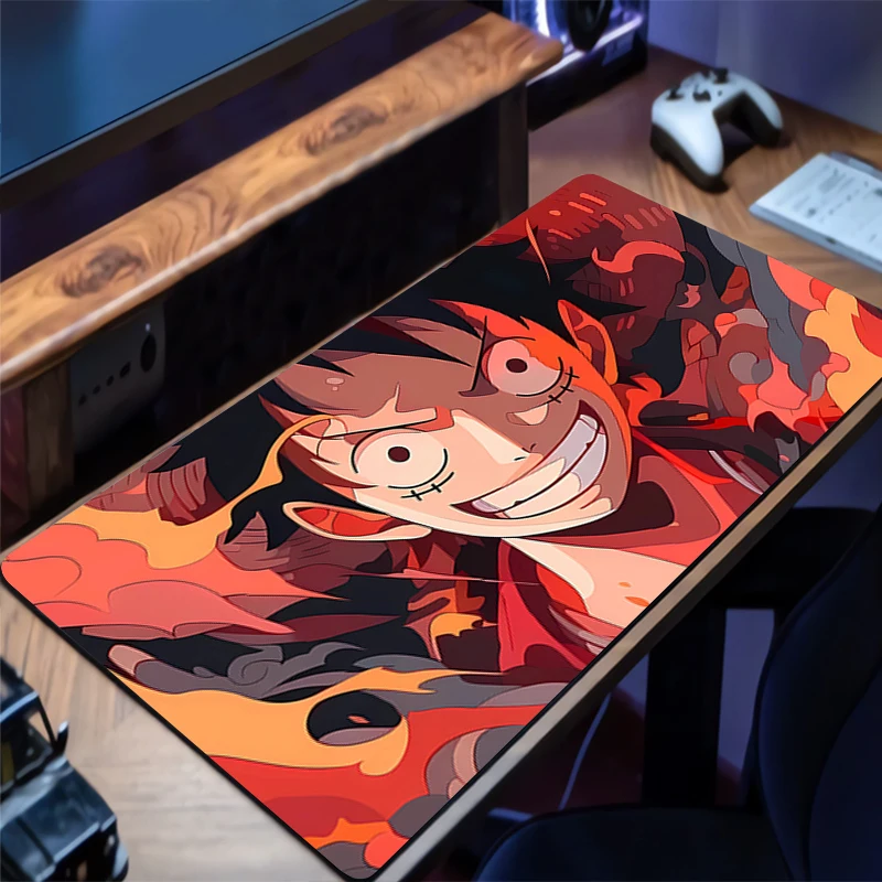 

Mouse Pad Anime Non-Slip Rubber Mousepad One Piece Luffy Soft Office Desk Mat Gaming PC Accessories Large Gamer HD Keyboard Mat