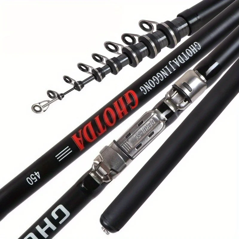 

Carbon fiber telescopic sea fishing rod, 3.6/4.5/5.4/6.3 meters, 40T, suitable for travel sea and shore fishing