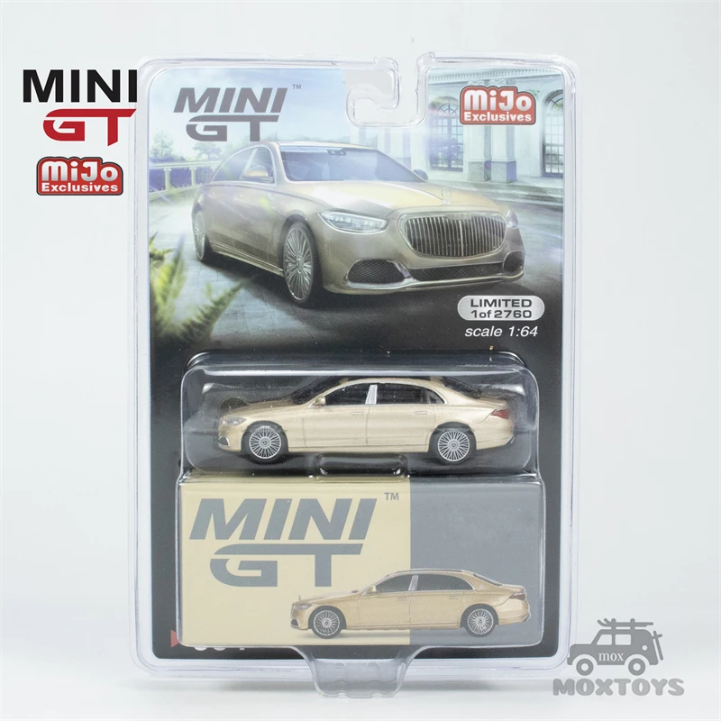 

MINI GT Mijo Exclusives 1:64 MB S680 Metallic champagne gold LHD Diecast Model Car