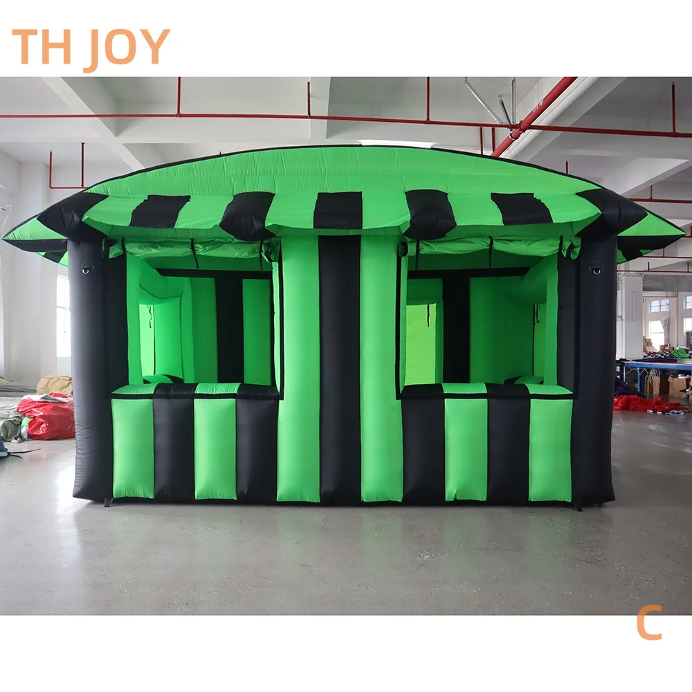 

fast air ship to door, 2 in 1 Inflatable Concession Booth, outdoor Snack Booth Carnival Treat Shop Tents for events
