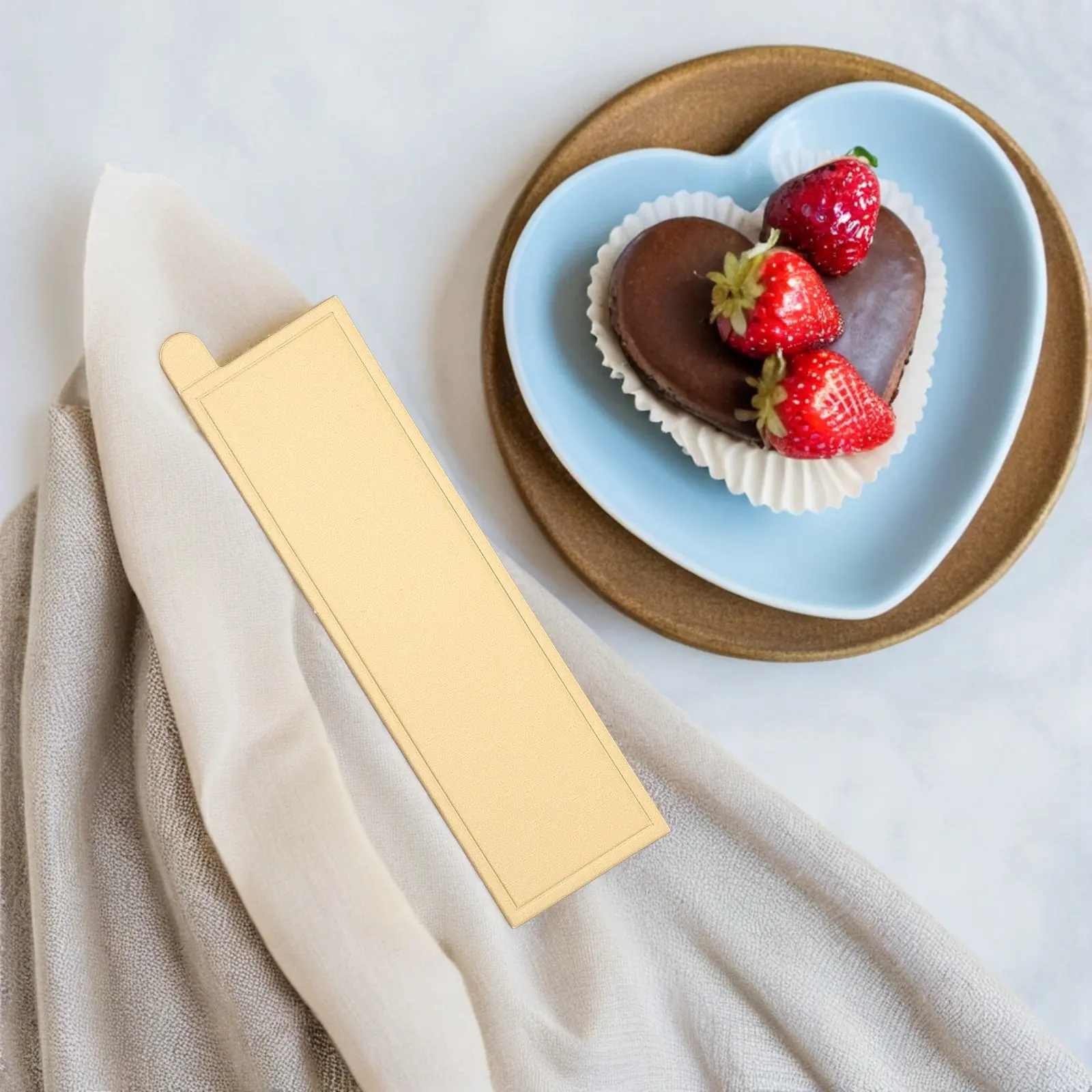 200Pcs Golden Mini Rectangle Cake Boards Cardboard Dessert Trays Mousse Pastry Display Stable Lightweight Baking Supplies view 5