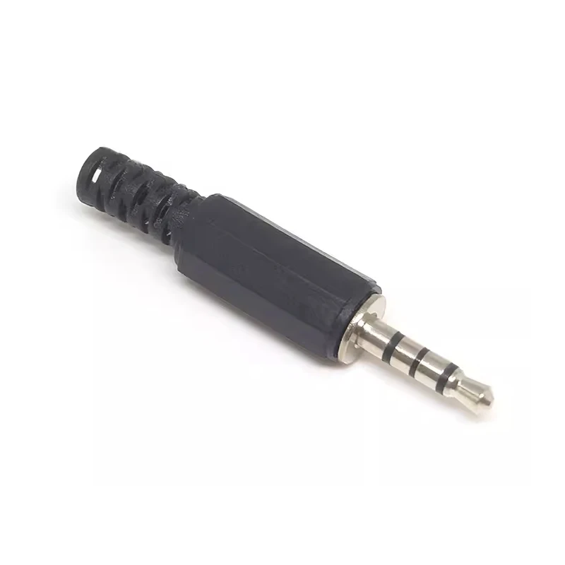 5Pcs 2.5mm / 3.5mm Audio Plug Mono Stereo Headset Jack Headphone Connector Microphone Black Audio Plug Jack Adapter Connector