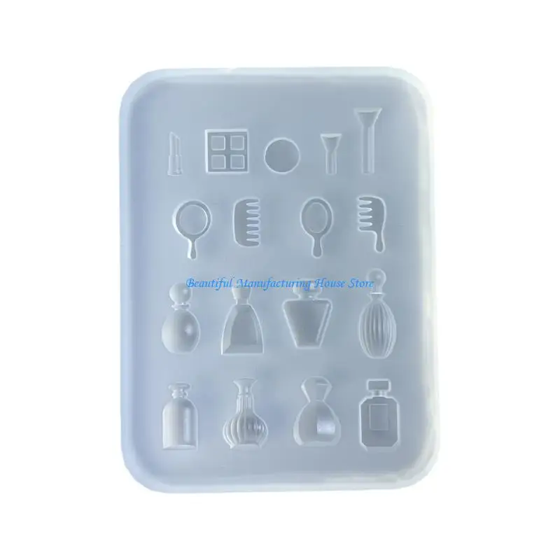 

E56A Practical Epoxy Resin Mold Dressing Table Accessories Mould Easy to Clean Silicone Molds Jewelry Crafting Supplies