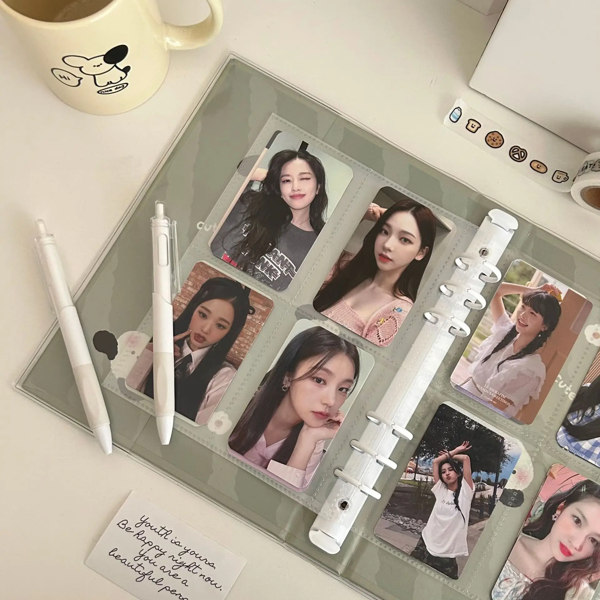 A5 A6 Cartoon Puppy Journal Cover Loose-leaf Idol Kpop Card Album Storage Book Cute Binder Photocards School Stationery