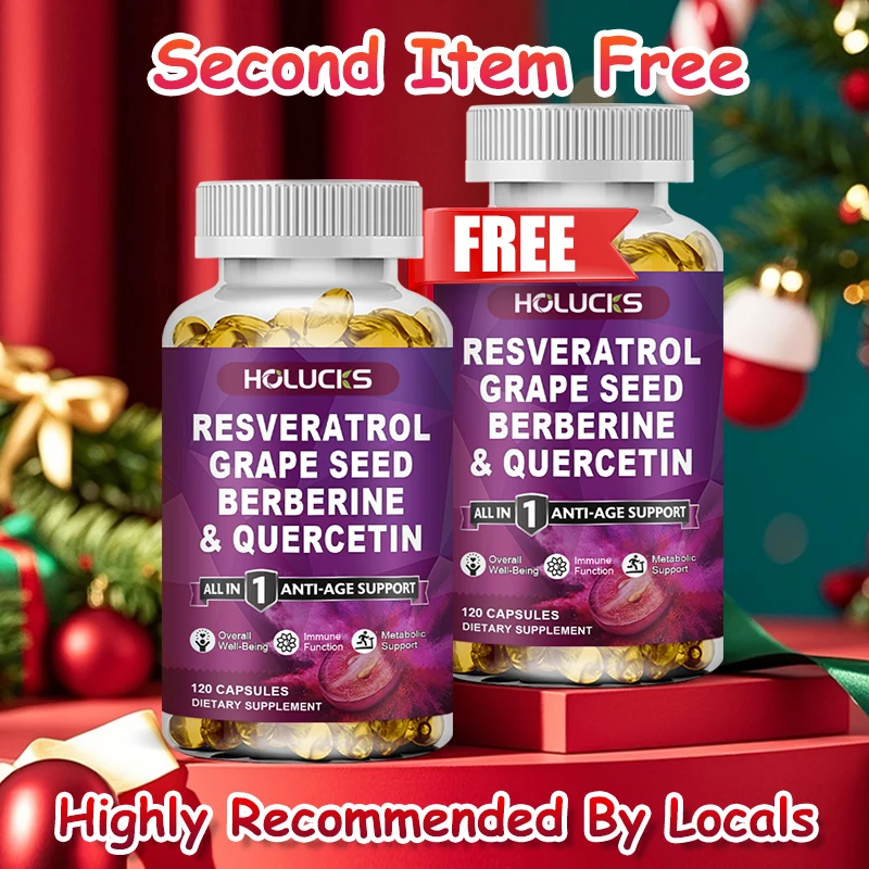 

Resveratrol Quercetin Supplement, for Vital Functions & Promotes Overall Wellbeing, Total Body Health, Vitality & Healthy Aging