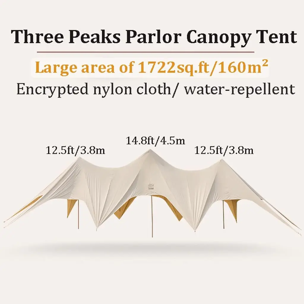 

Heavy Duty Octopus Peak Canopy Tent Thickened Oxford Cloth Outdoor Backyard Picnic Commercial Exhibition Temporary Shelter