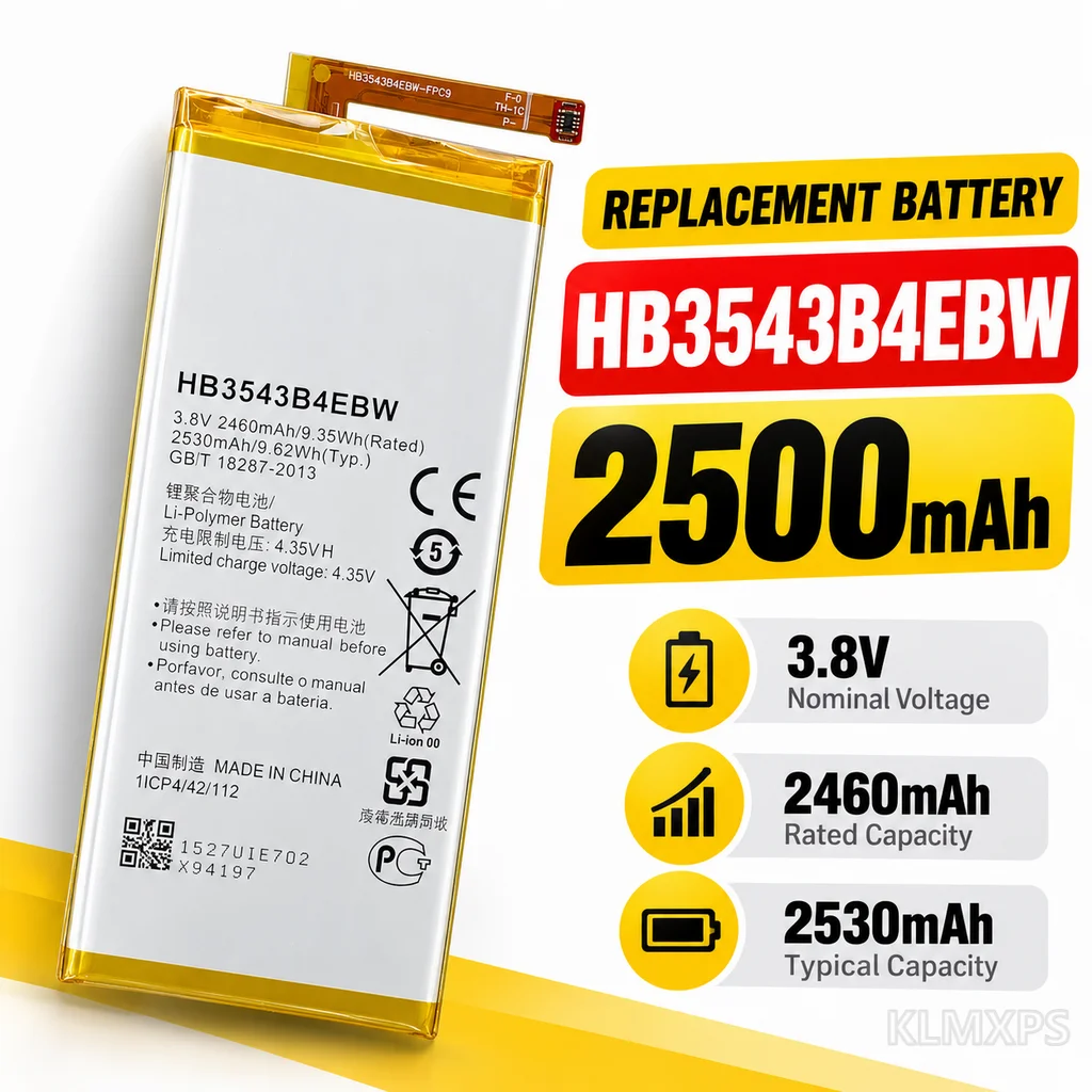 New HB3543B4EBW Replacement Battery For Huawei P7 and P7-L07/L09/L00/L10/L05/L11 Mobile Phones, Phone Battery Replacement Part