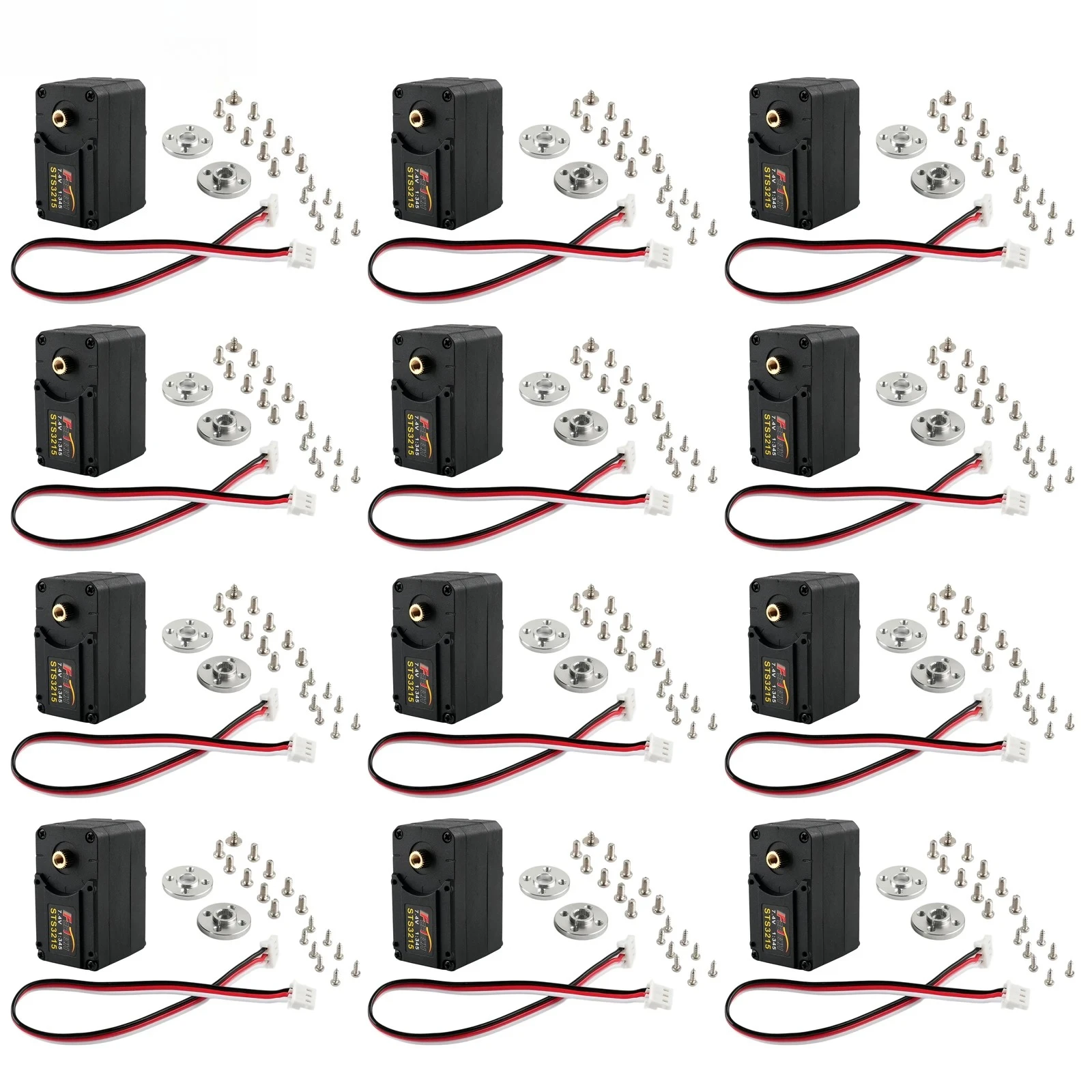 12PCS Feetech STS3215 SO-ARM100 7.4V 19KG Servo 360 Degree Serial Bus Robot Servo for Ai Robotics Arm DIY Programming Robot Arm