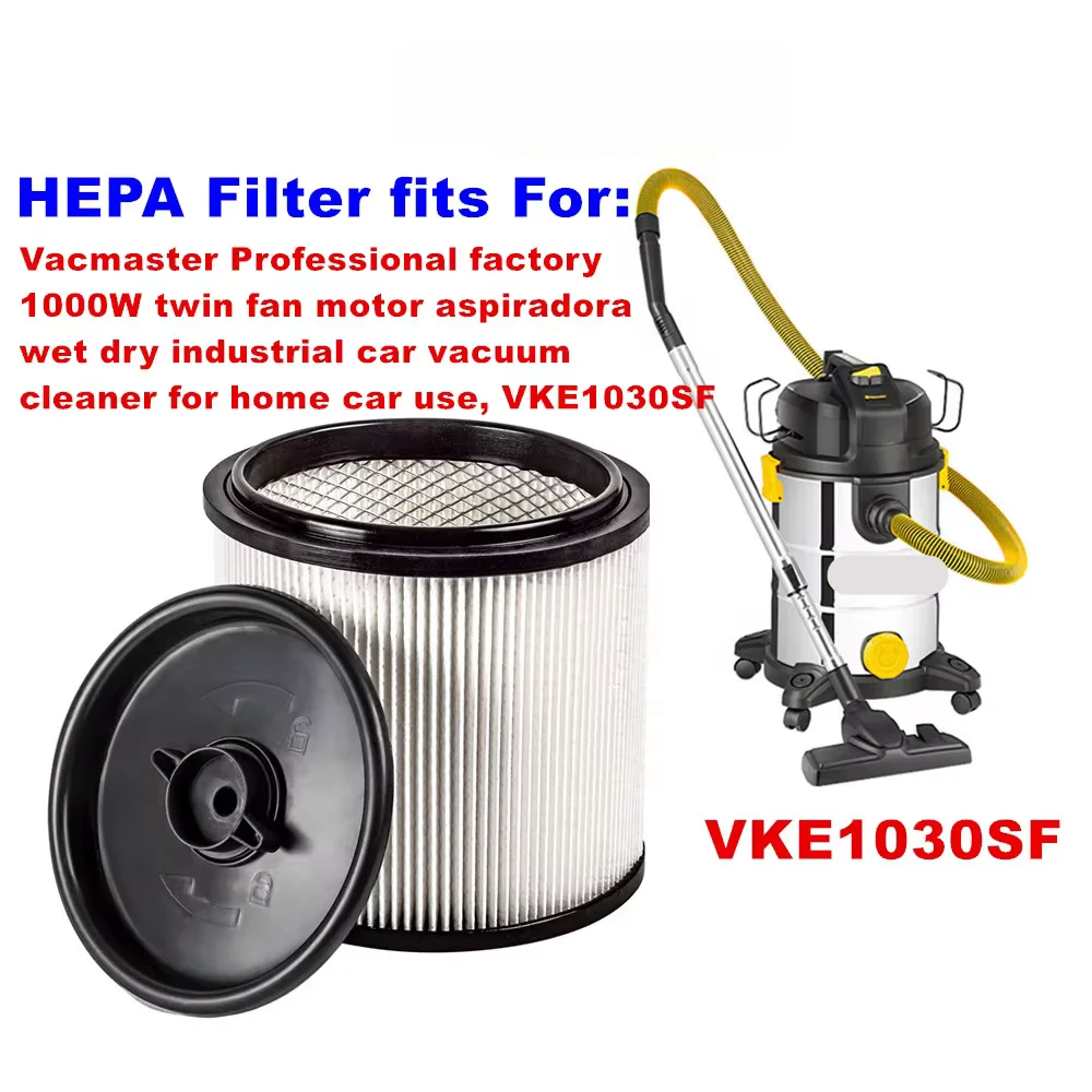 1 PACK Cartridge HEPA filter compatible with Vacmaster wet dry vacuums VKE1030SF