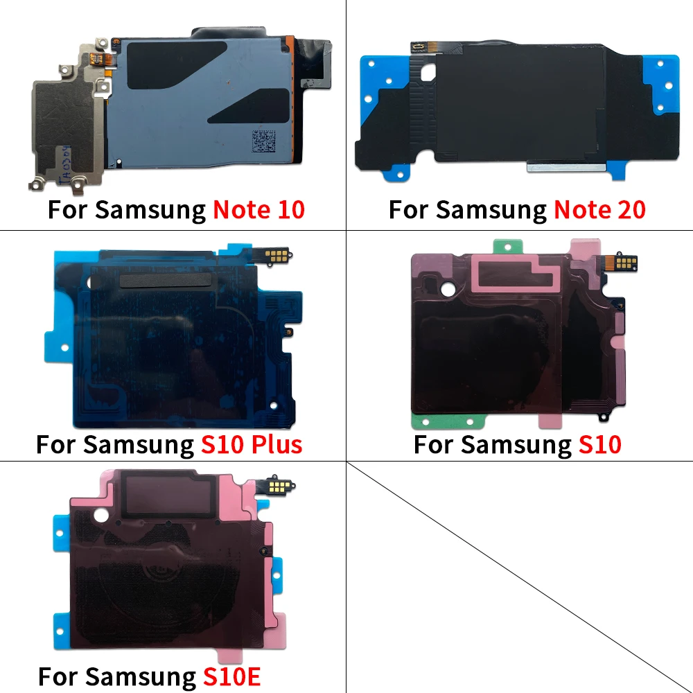 Wireless Charging Charger Receiver Coil, NFC Compass Module, Flex Cable, For Samsung Note 20, 10, S10 Plus, S10E, New