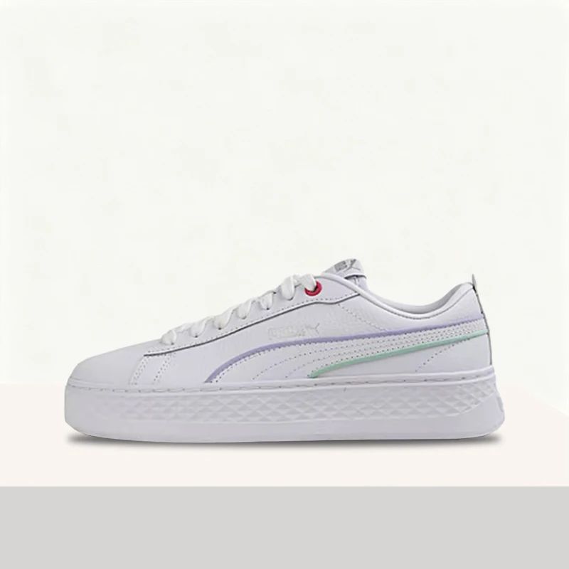 

Puma Smash Platform: универсальные, минималистичные, мягкие и отзывчивые повседневные кроссовки с низким верхом и амортизацией для женщин, белые 373315-02