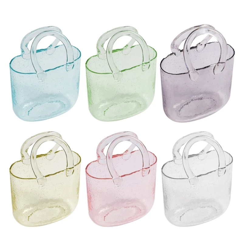 

Clear Glass Vase Fish Tote Bag Flower School Office Bedroom Decoration