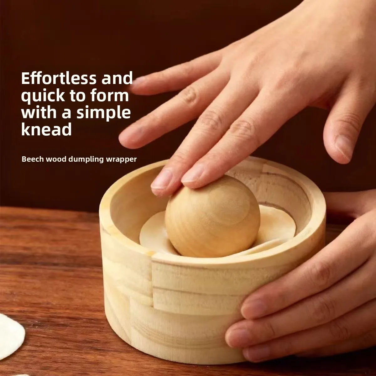 

Pastry Tool Dumpling Maker Round Shaped Reusable Dumpling Wrapper Press DIY Non-Stick Surface Roll Dumpling Skin Special Mold