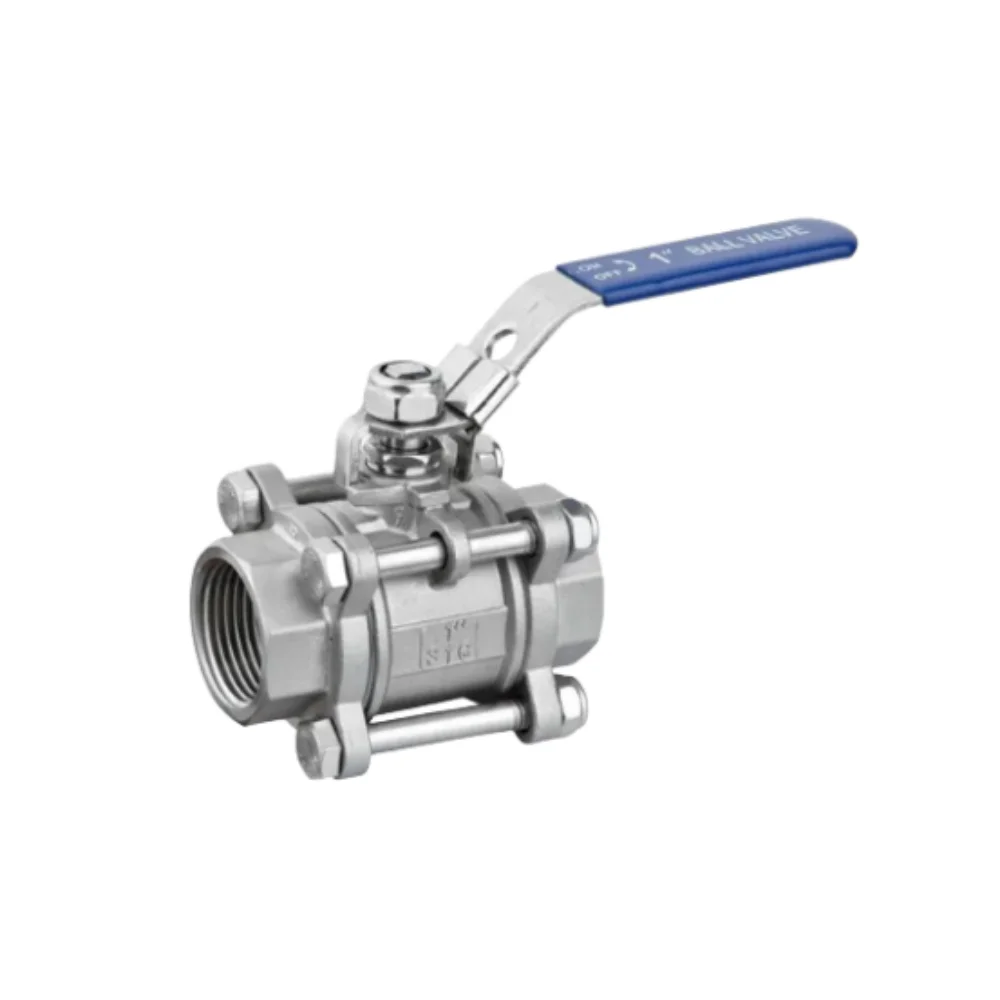 

3/4" threaded Female BSPP Triplet 304 Stainless Steel Ball Valve Full port 1000WOG