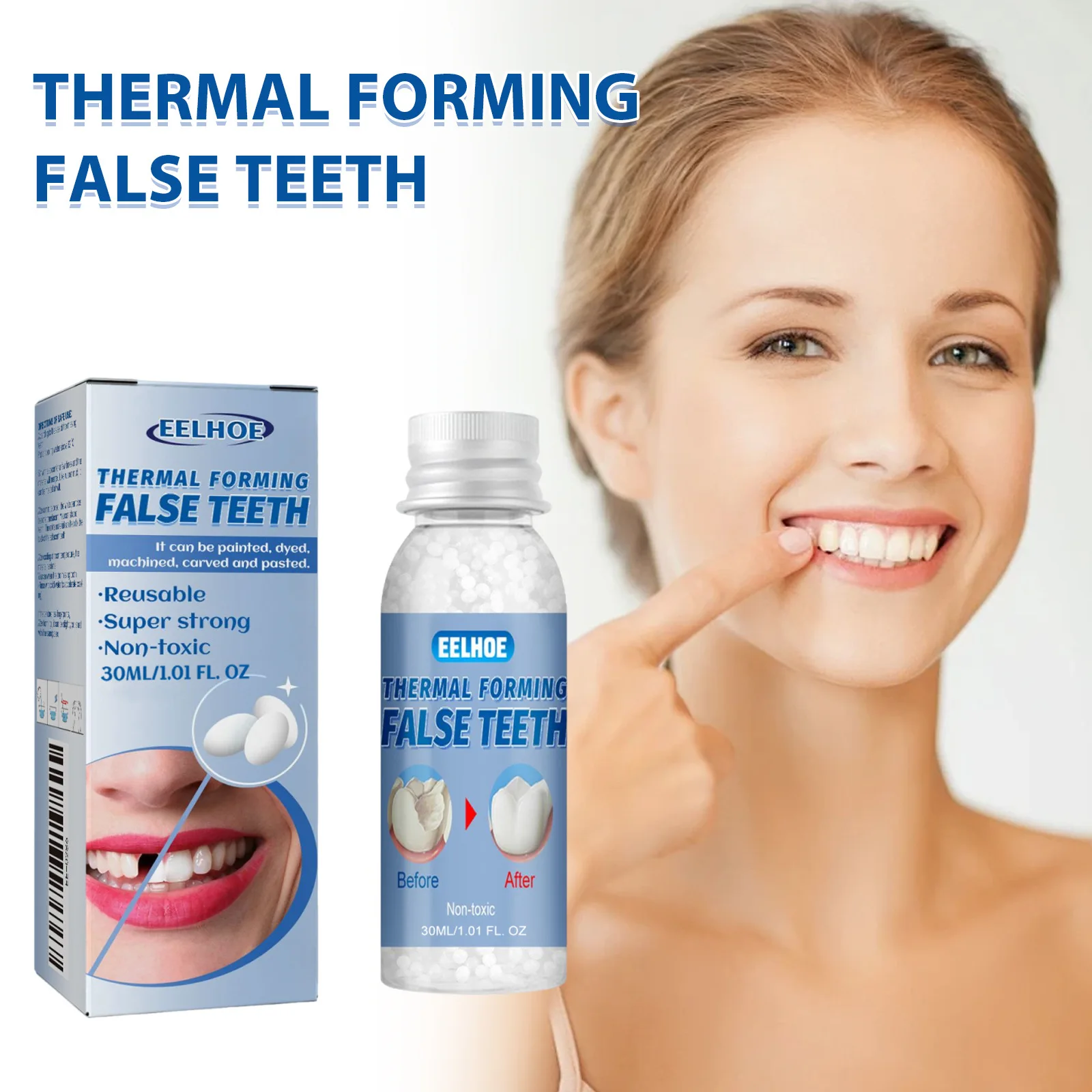 Moldable Temporary Repair Glue Tooth Restoration Teether Cavity Repair Broken Teeth Between Teeth Dental Care Tools