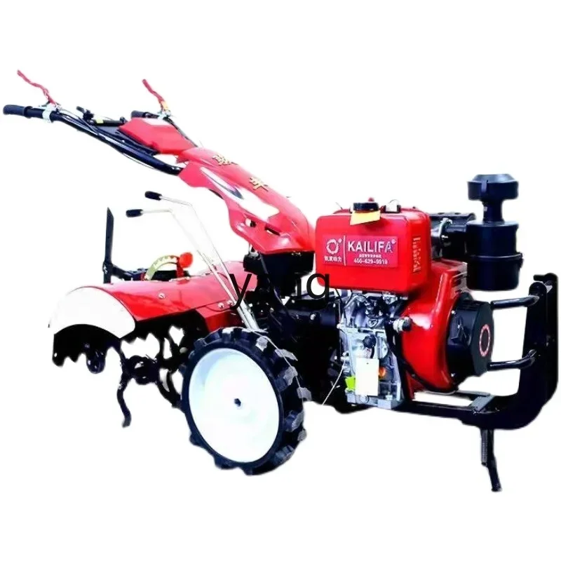 

Zx micro tiller, four-wheel drive rotary tiller, diesel and gasoline, small multi-functional tilling and soil loosening