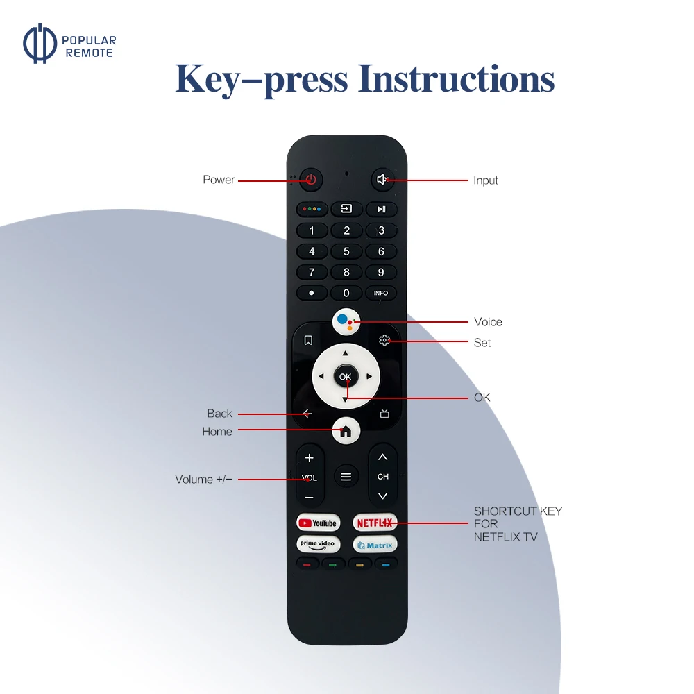 HTR-U31 TV Voice Remote Control For Haier Smart H43K66UG Plus H50K66UG H55K66UG H58K66UG H65K66UG Series TVs