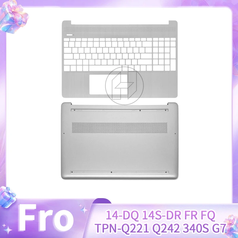 New Shells For 14-DQ 14-DR 14S-DR 14S-FR 14S-FQ TPN-Q221 Palmrest Upper Case Lower Bottom Case C D cover Silver