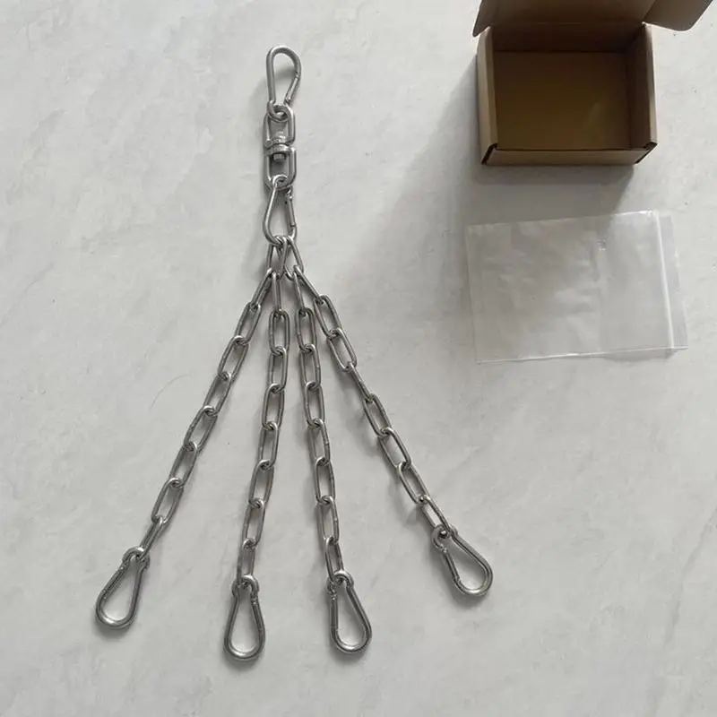 Punch Bag Chain Connecting Hook Chain Hangable Chains Hangers Punching Bag Hanger Metal Chains With Hooks Supports 154 Lbs Gym