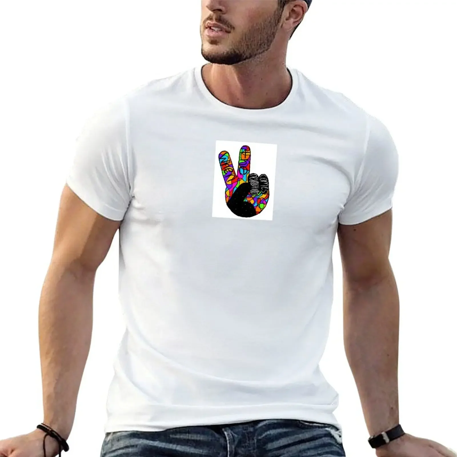 

Michael Franti Show Me Your Peace Sign T-Shirt boys whites shirts graphic plus size tops sweat cotton t shirt men