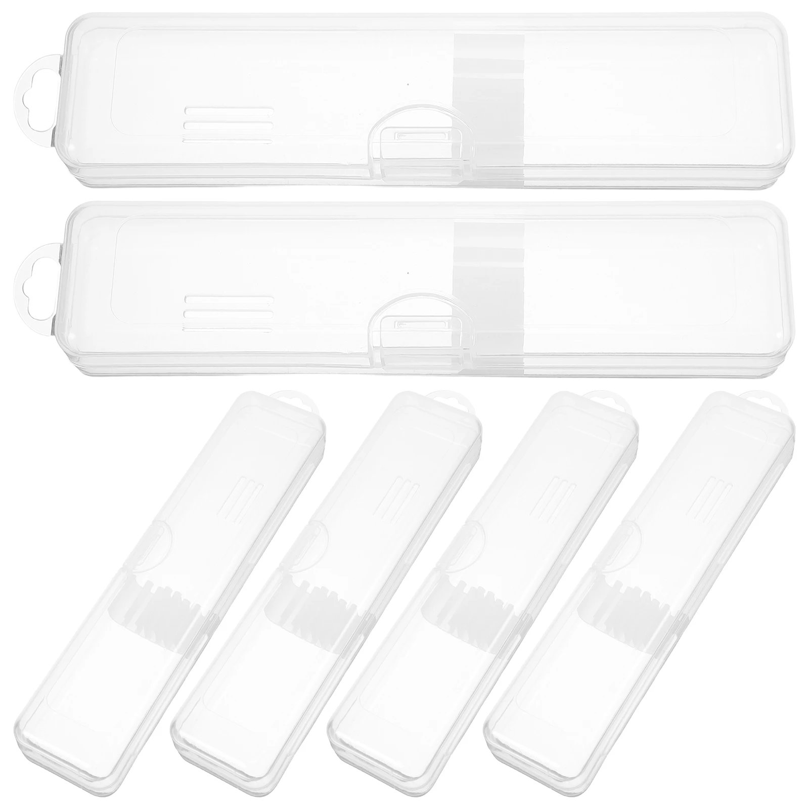 

6 set Straw Storage Box Clear Plastic Portable Jewelry Containers Multifunction Craft Boxes Small Travel Accessories