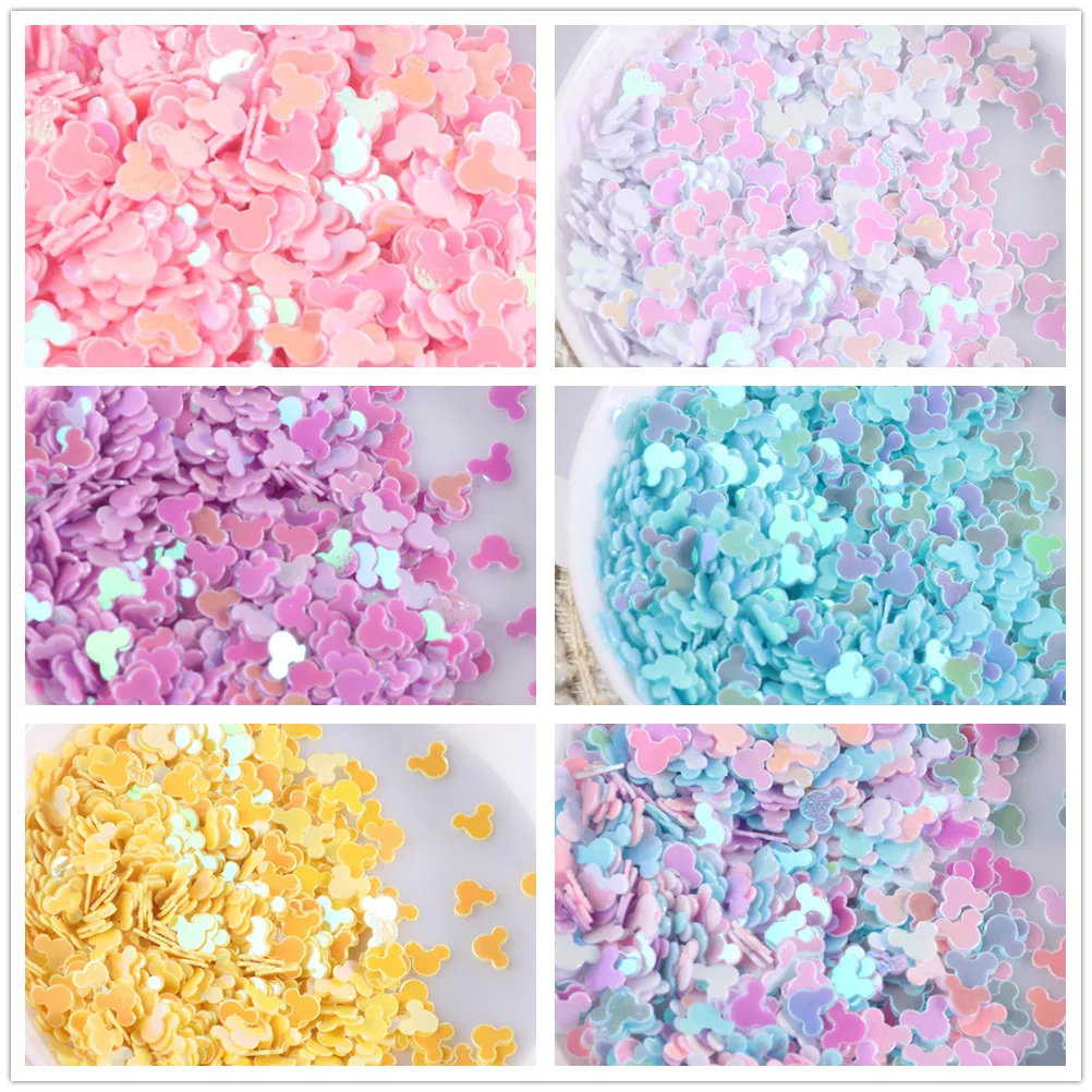 10g Mini Mouse Head 4mm PVC Confetti Glitter Sequins For Crafts Nail Art Decoration Paillettes Lentejuela DIY Sewing Accessories